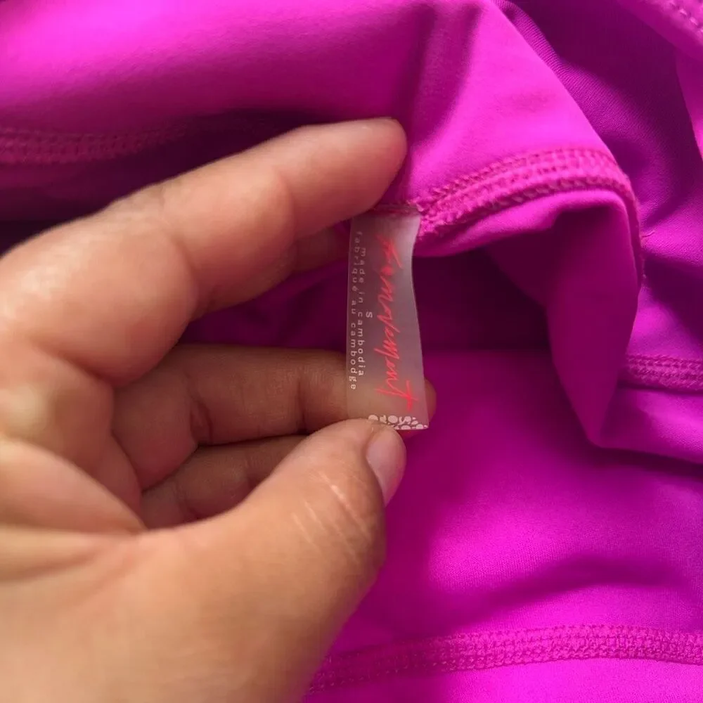 Free People Movement Pink Stirrup Leggings High Rise Pocket Yoga Pants